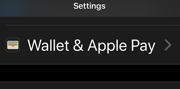 Apple Pay setup step 1
