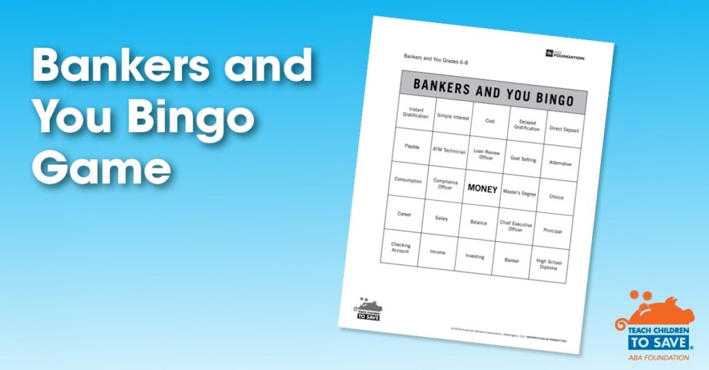 Bankers and You Bingo Game