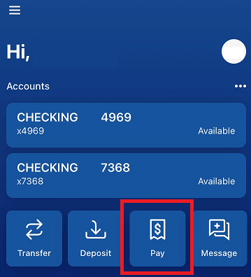 Making and scheduling payments Mobile Step 1