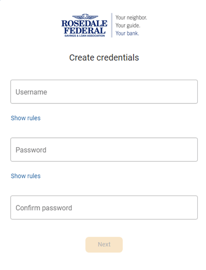 Online Banking Setup Step 8