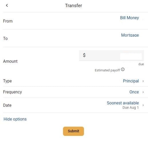 Make Principal Only Payments Desktop Step 2